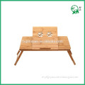 Folding Bamboo Table on Bed for Laptop PC Computer
